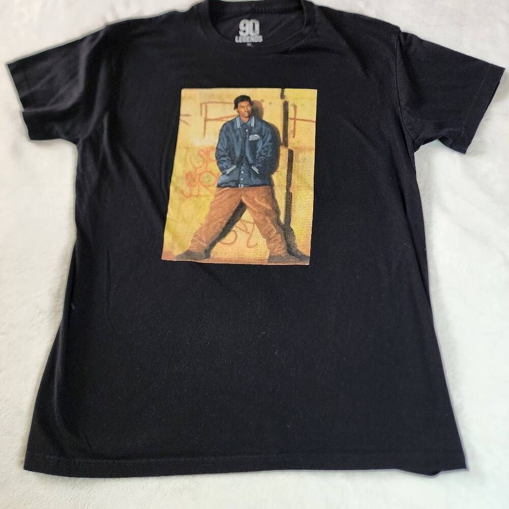 90s Legends Snoop Dogg Black Tshirt With Graphic Size XL